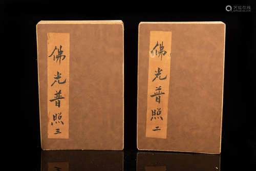 TWO VOLUMES OF 'FO GUANG PU ZHAO' ILLUSTRATION BOOKS