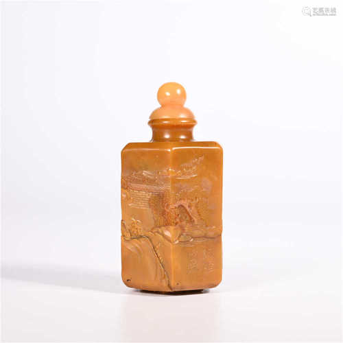 Shoushan Stone snuff bottle in Qing Dynasty