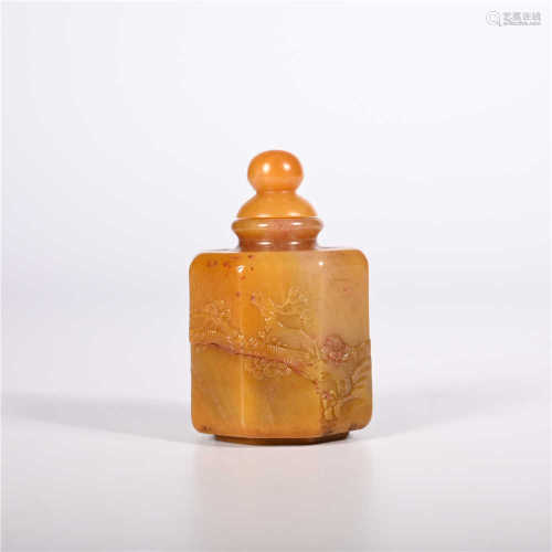 Shoushan Stone snuff bottle in Qing Dynasty