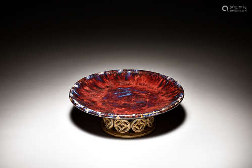 JUN WARE INFUSE GLAZED DISH