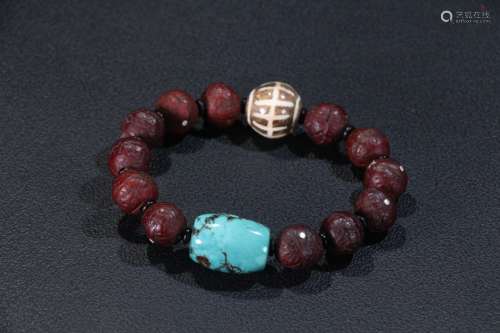 A Turquoise Stone Bodhi Bracelet