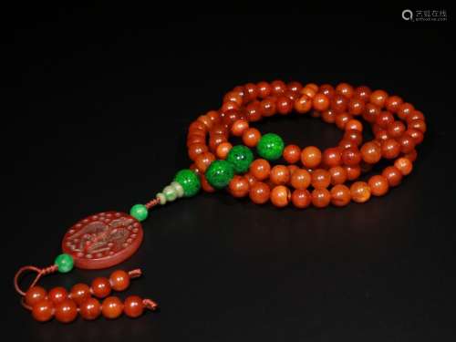 An Amber 108-Bead Rosary