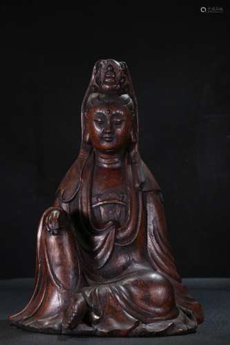 An Agarwood Guanyin Statue