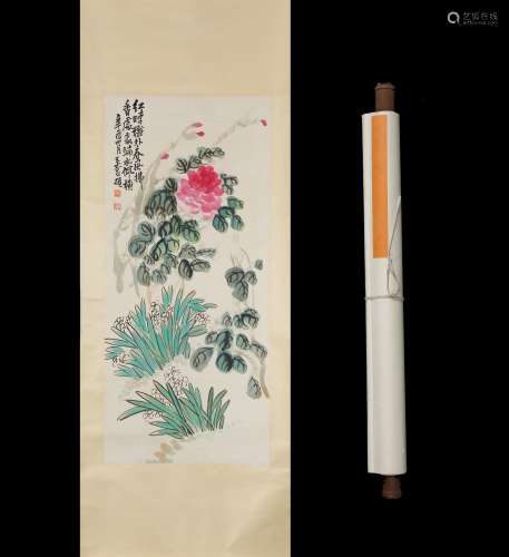 A Painting Of Floral, Wu Changshuo Mark