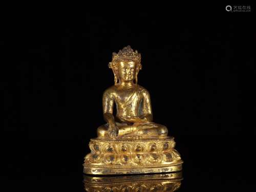 A Gilt Bronze Gautama Buddha