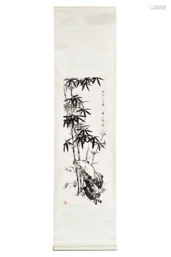YE GONGCHAO: INK ON PAPER PAINTING 'BAMBOO GROVE'