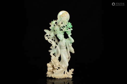 JADEITE CARVED 'LADY' FIGURE