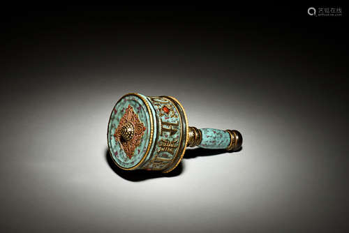 ENAMEL PAINTED RITUAL INSTRUMENT