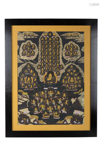 FRAMED TIBETAN THANGKA