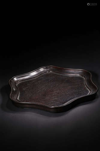 SUANZHI WOOD CARVED HEXAGONAL DISH