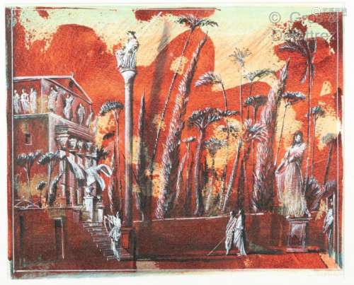 Laurent HOURS (né en 1946) Le temple et les palmi…