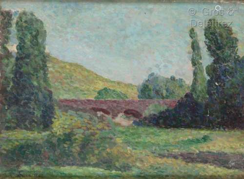 Maximilien LUCE (1858 1941) Le pont à Bessy sur C…