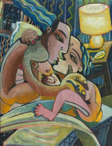 Bernard CUTUGNO (né en 1953) Couple amoureux, 199…