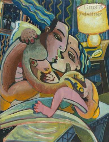 Bernard CUTUGNO (né en 1953) Couple amoureux, 199…