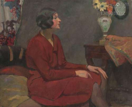 André MEAUX SAINT MARC (1885 1941) Femme assise, …