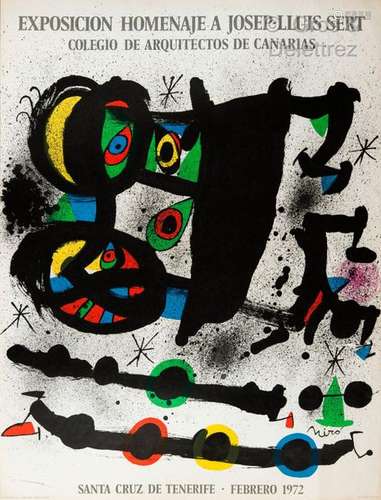 MIRO Affiche d'exposition hommage Josef Sert , San…