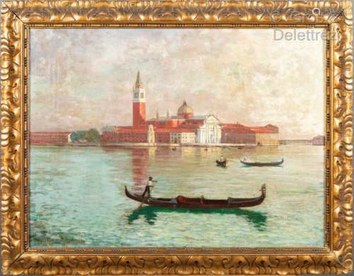 Jean Maurice DUVAL (1871 ?) Venise, vue du campan…