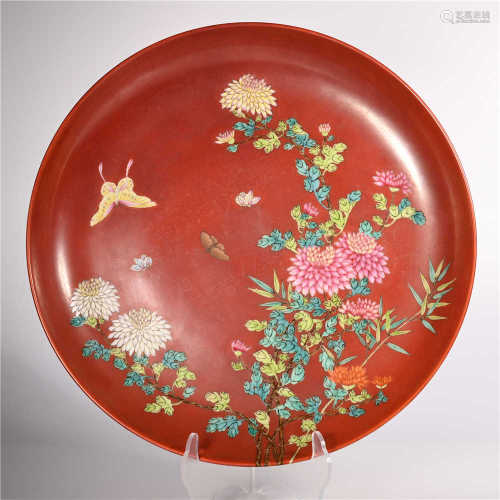 Qing Dynasty Yongzheng pastel flower pattern Market