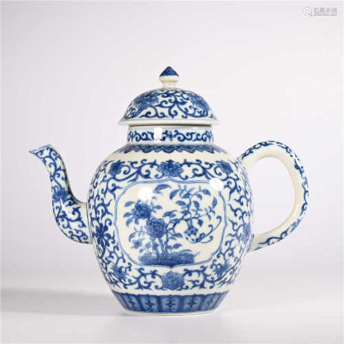 Qing Dynasty Qianlong blue and white lotus pattern