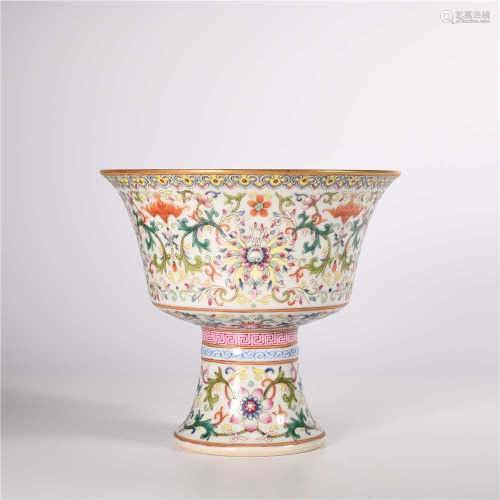 Qing Dynasty Qianlong pastel goblet