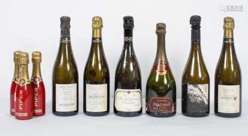 A quantity of full size shop display dummy champagne bottles