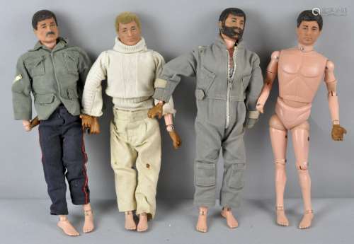 A collection of 1980's Palitoy Action man figures and large quantity of clothing and accessories
