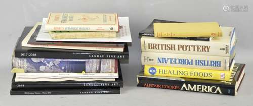 A collection of assorted antique reference books, mostly hardback,