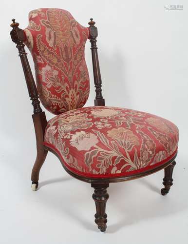 A 19th century mahogany nursing chair,