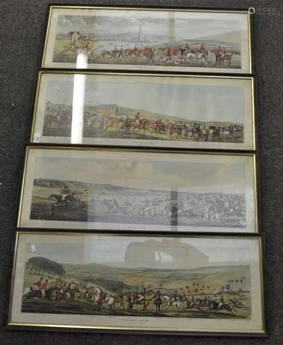 A group of four hunting prints, The Leicestershire Covers,