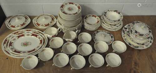 A Simpson (potters) Ltd, 'Rosita' pattern dinner service,