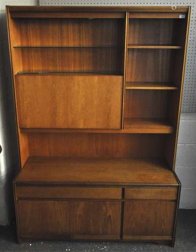 A 1970's William Laurence Teak wall display cabinet,