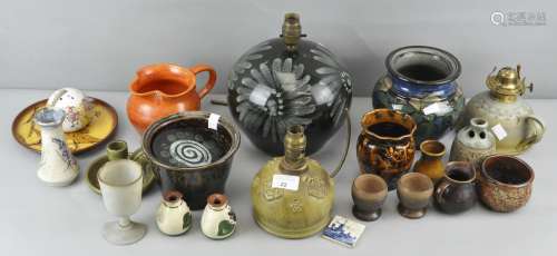 A quantity of Studio pottery, to include Lotus pottery, Danigo and much more,