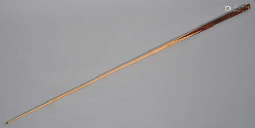 A one piece Clubman billiard cue,