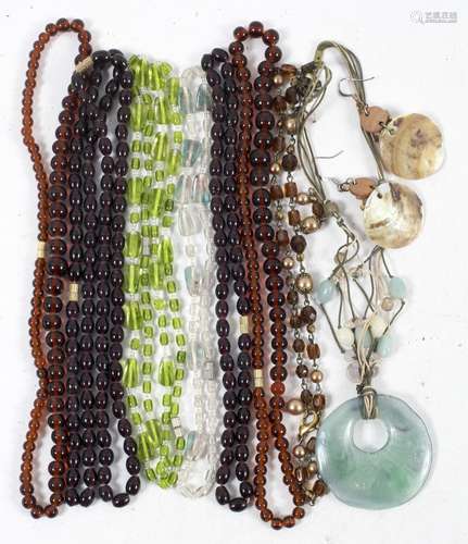 A small collection of beaded necklaces