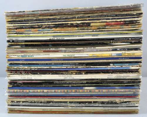 A collection of assorted vinyls, mainly rock, to include Uriah Keep,