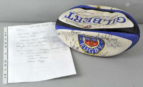 A Gilbert Bath rugby ball,