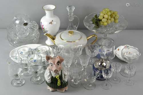 A collection of glass, to include Wedgwood, Aynsley and others,