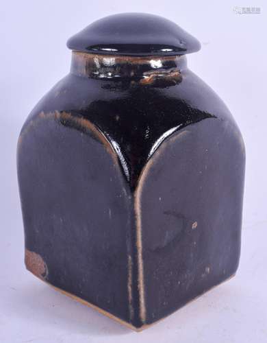 A STUDIO POTTERY STONEWARE JAR AND COVER by Bernard Leach (1887-1979) British, Leach pottery. 16.5 c