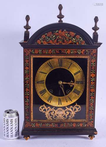 A RARE LATE 17TH CENTURY FRENCH MARQUETRY INLAID BRACKET CLOCK Le Moine, Rouen, the case decorated w