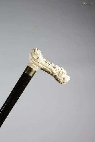 Λ A FINE JAPANESE IVORY HANDLED CANE MEIJI 1868 19…