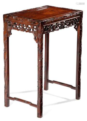 A CHINESE HARDWOOD OCCASIONAL TABLE LATE 19TH CENT…