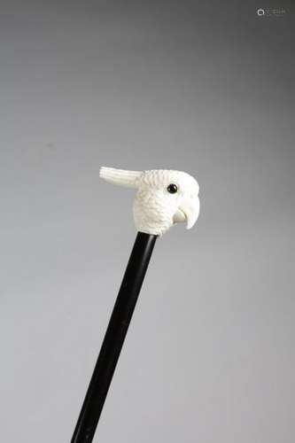 Λ AN IVORY HANDLED WALKING CANE EARLY 20TH CENTURY…