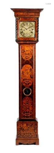 A MARQUETRY LONGCASE CLOCK; SIGNED AMBROSE HAWKINS…