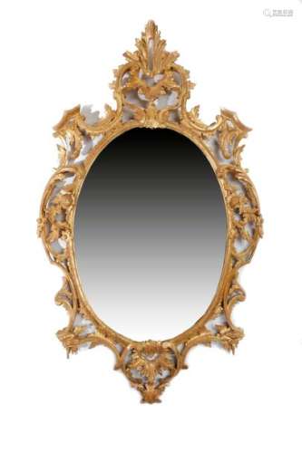 A GEORGE III GILTWOOD WALL MIRROR C.1770 AND LATER…