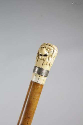 Λ A GEORGE III IVORY HANDLED WALKING CANE C.1780 9…