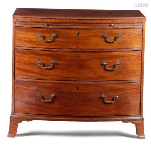 A REGENCY MAHOGANY BOWFRONT CHEST IN THE MANNER OF…