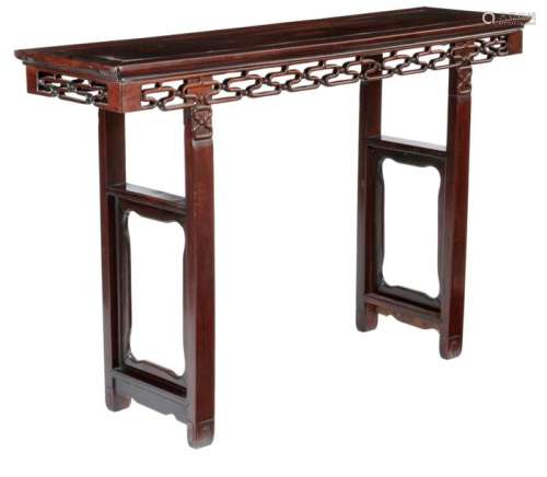 A CHINESE HARDWOOD ALTAR TABLE LATE 19TH CENTURY t…