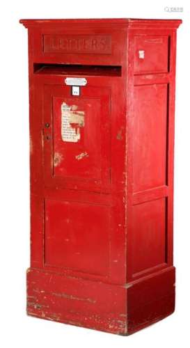 A PAINTED PINE LETTERBOX EARLY 20TH CENTURY inscri…