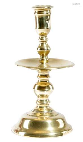 A DUTCH BRASS HEEMSKERK CANDLESTICK SECOND HALF 17…