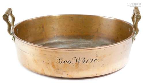 A BELL METAL PRESERVING PAN EARLY 19TH CENTURY wit…